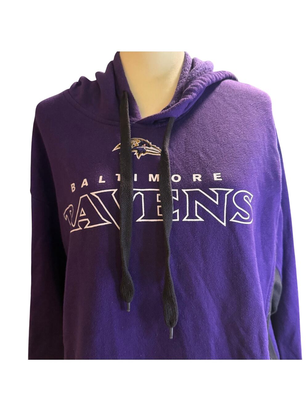 NFL Team Apparel Baltimore Ravens Purple Hoodie, Unisex, Size 2XL